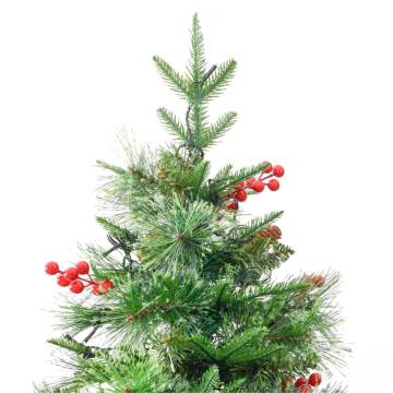 Pre-lit Christmas Tree with Pine Cones - 195 cm | Hipo Market