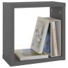 Stylish Grey Wall Cube Shelves - 2 pcs 30x15x30 cm