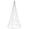 Christmas Tree on Flagpole with 200 Warm White LEDs | 180 cm