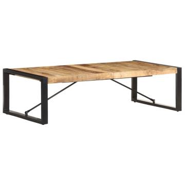 Coffee Table 140x70x40 cm - Unique Rough Mango Wood Design