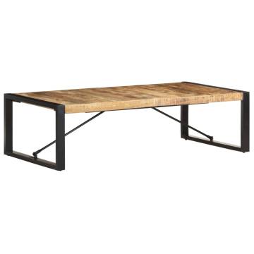 Coffee Table 140x70x40 cm - Unique Rough Mango Wood Design