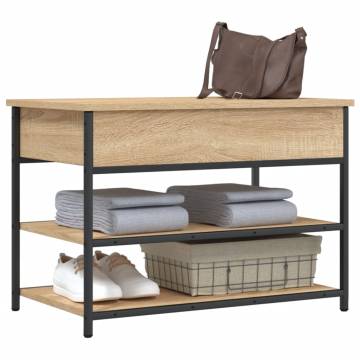 Shoe Bench Sonoma Oak 70x42.5x50 cm - Organize Your Space