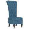 High Back Chair - Blue Velvet Button Design | Hipomarket