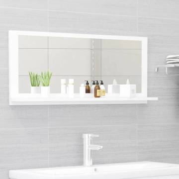 Bathroom Mirror White 90x10.5x37 cm | Stylish & Functional