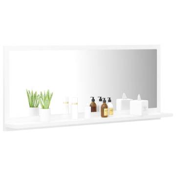 Bathroom Mirror White 90x10.5x37 cm | Stylish & Functional