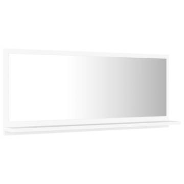 Bathroom Mirror White 90x10.5x37 cm | Stylish & Functional