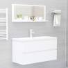 Bathroom Mirror White 90x10.5x37 cm | Stylish & Functional