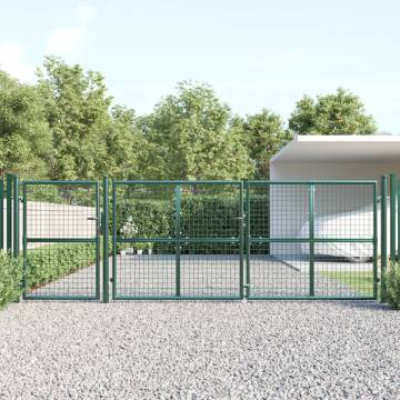 Durable Green Mesh Garden Gate 400x175 cm | Galvanised Steel