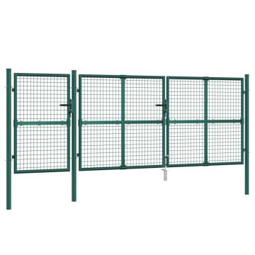 Durable Green Mesh Garden Gate 400x175 cm | Galvanised Steel