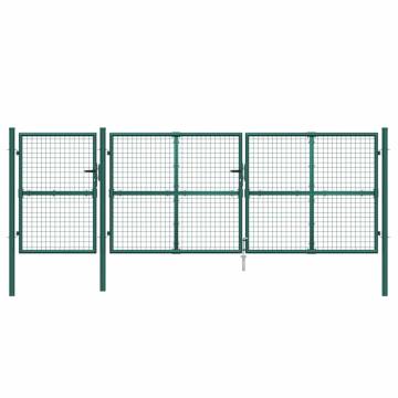 Durable Green Mesh Garden Gate 400x175 cm | Galvanised Steel