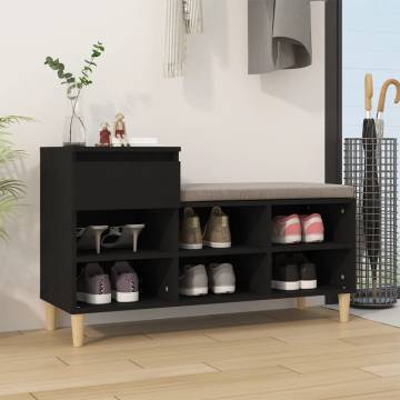 Shoe Cabinet Black 102x36x60 cm - Stylish & Durable Storage