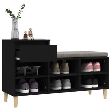 Shoe Cabinet Black 102x36x60 cm - Stylish & Durable Storage