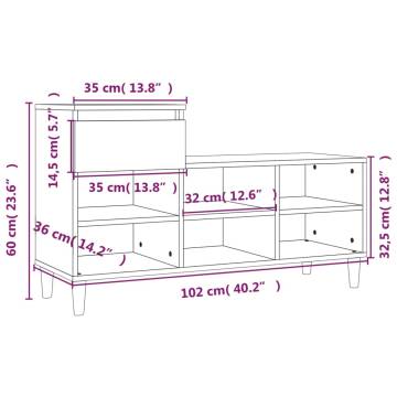 Shoe Cabinet Black 102x36x60 cm - Stylish & Durable Storage