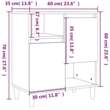 Sideboard Sonoma Oak 60x35x70 cm - Stylish Storage Solution