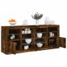 Modern Sideboard with LED Lights - Smoked Oak | HipoMarket