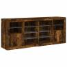 Modern Sideboard with LED Lights - Smoked Oak | HipoMarket