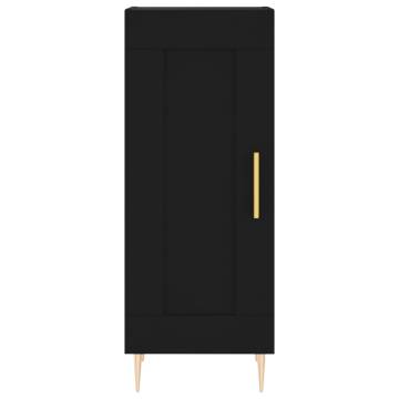 Stylish Highboard Black 34.5x34x180 cm - Hipomarket