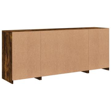 Modern Sideboard with LED Lights - Smoked Oak | HipoMarket