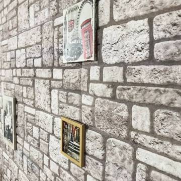 3D Grey Brick Wall Panels - 11 pcs EPS | Hipomarket