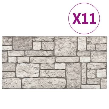 3D Grey Brick Wall Panels - 11 pcs EPS | Hipomarket