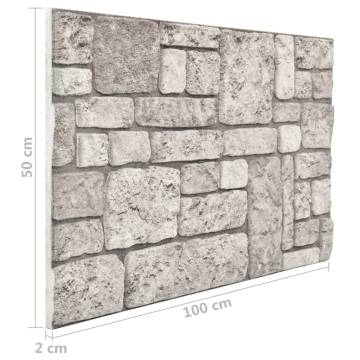 3D Grey Brick Wall Panels - 11 pcs EPS | Hipomarket