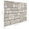 3D Grey Brick Wall Panels - 11 pcs EPS | Hipomarket