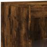 Modern Smoked Oak Sideboards with LED Lights - 3 Pcs Set