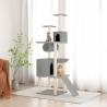 Cat Tree with Sisal Scratching Posts Light Grey 168 cm Colour light grey 