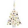 Artificial Pre-lit Christmas Tree with Ball Set White 65 cm Colour gold Size 65 x 35 cm Quantity in Package 1 Number of Branch Tips 