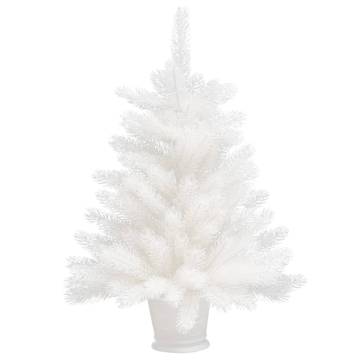 65 cm Pre-lit White Artificial Christmas Tree with Ball Set