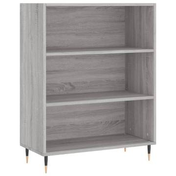 Stylish Highboard Grey Sonoma - 69.5x32.5x180 cm | HipoMarket