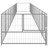 Dog Kennel Silver 10 m² Steel - Safe & Durable Outdoor Enclosure