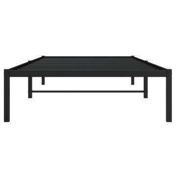 Stylish Black Metal Bed Frame 107x203 cm - Durable & Elegant