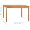 Garden Dining Table 120x120 cm - Solid Teak Wood | HipoMarket