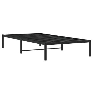 Stylish Black Metal Bed Frame 107x203 cm - Durable & Elegant