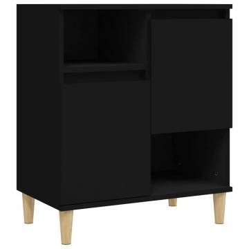 Stylish Black Sideboard - 60x35x70 cm Engineered Wood