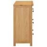 Solid Oak Wood Chest of Drawers - Rustic Charm 80x35x75 cm