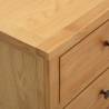 Solid Oak Wood Chest of Drawers - Rustic Charm 80x35x75 cm