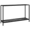 Console Table Black 120x35x75 cm Tempered Glass Colour black and white Size 120 x 35 x 75 cm Quantity in Package 1 Model with feet 