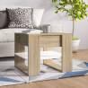 Coffee Table White and Sonoma Oak 55.5x55x45 cm Engineered Wood Colour white and sonoma oak Quantity in Package 1 