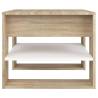 White & Sonoma Oak Coffee Table - 55.5x55x45 cm | HiPoMarket