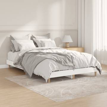 White Bed Frame 120x190 cm - Small Double Engineered Wood