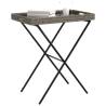 Folding Tray Table Grey - 65x40x75 cm Poly Rattan