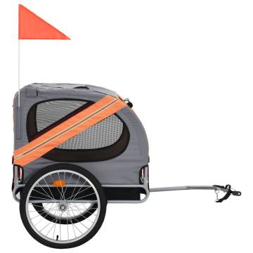 Shop Pet Bike Trailer - Orange & Grey | Hipo Market UK