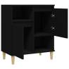 Stylish Black Sideboard - 60x35x70 cm Engineered Wood