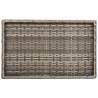 Folding Tray Table Grey - 65x40x75 cm Poly Rattan