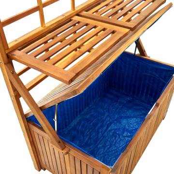 Storage Box with Trellis | Solid Acacia Wood 99x55x160 cm