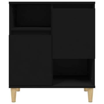 Stylish Black Sideboard - 60x35x70 cm Engineered Wood