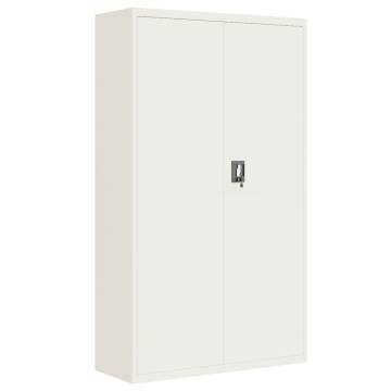 Stylish White File Cabinet - 105x40x180 cm Steel