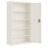 Stylish White File Cabinet - 105x40x180 cm Steel